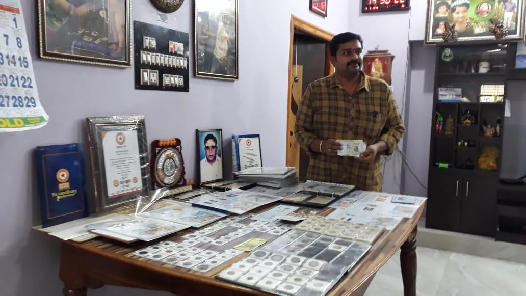  Coins of 200 countries including India ... Village youth who seek Guinness achievement!